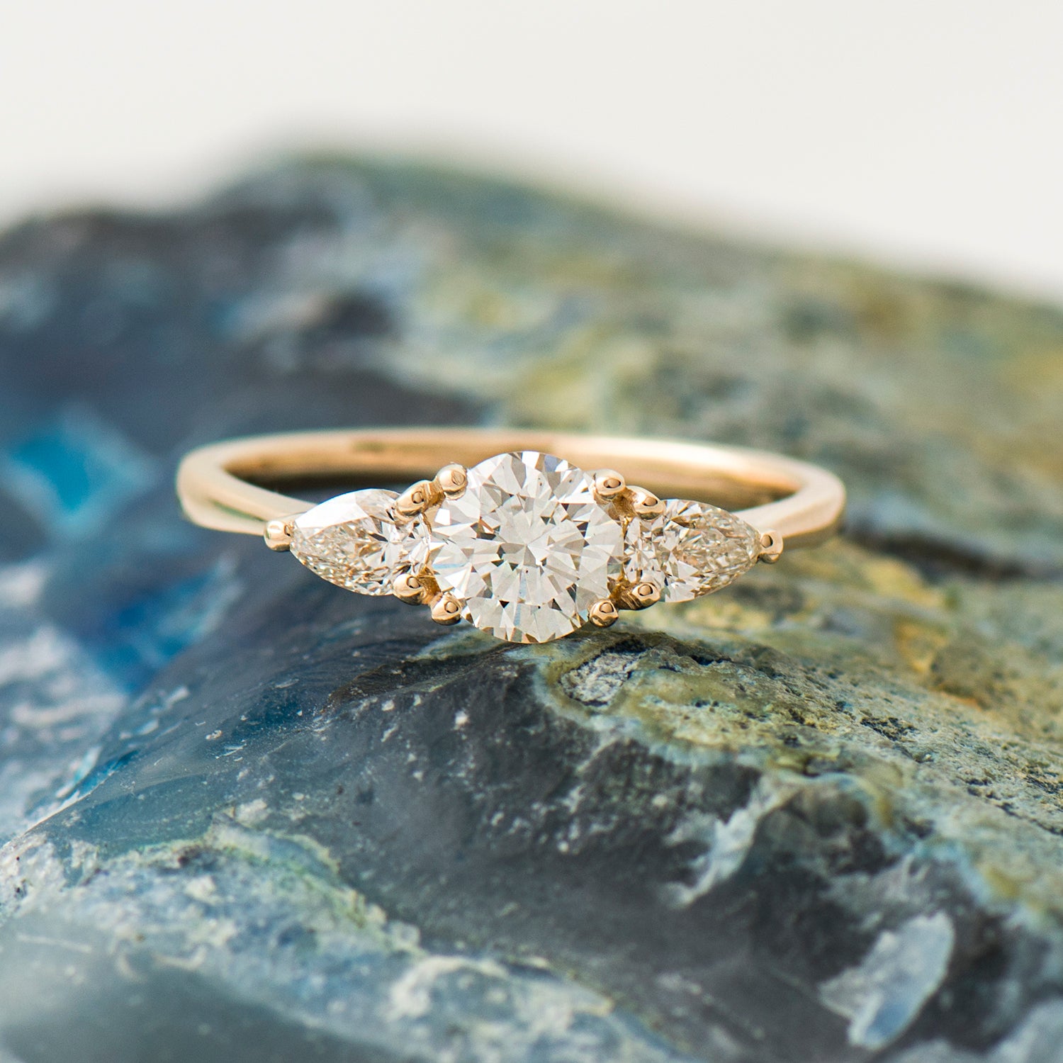 The 3 Stone Ring - Round & Pears