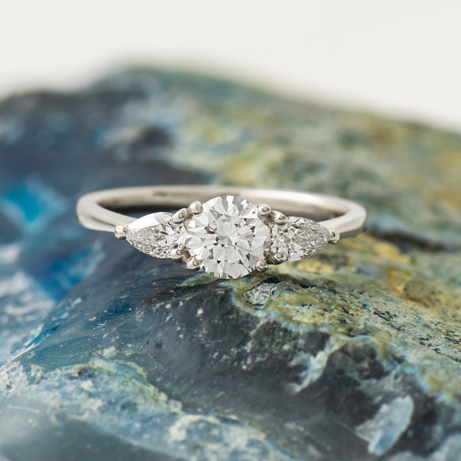 The 3 Stone Ring - Round & Pears