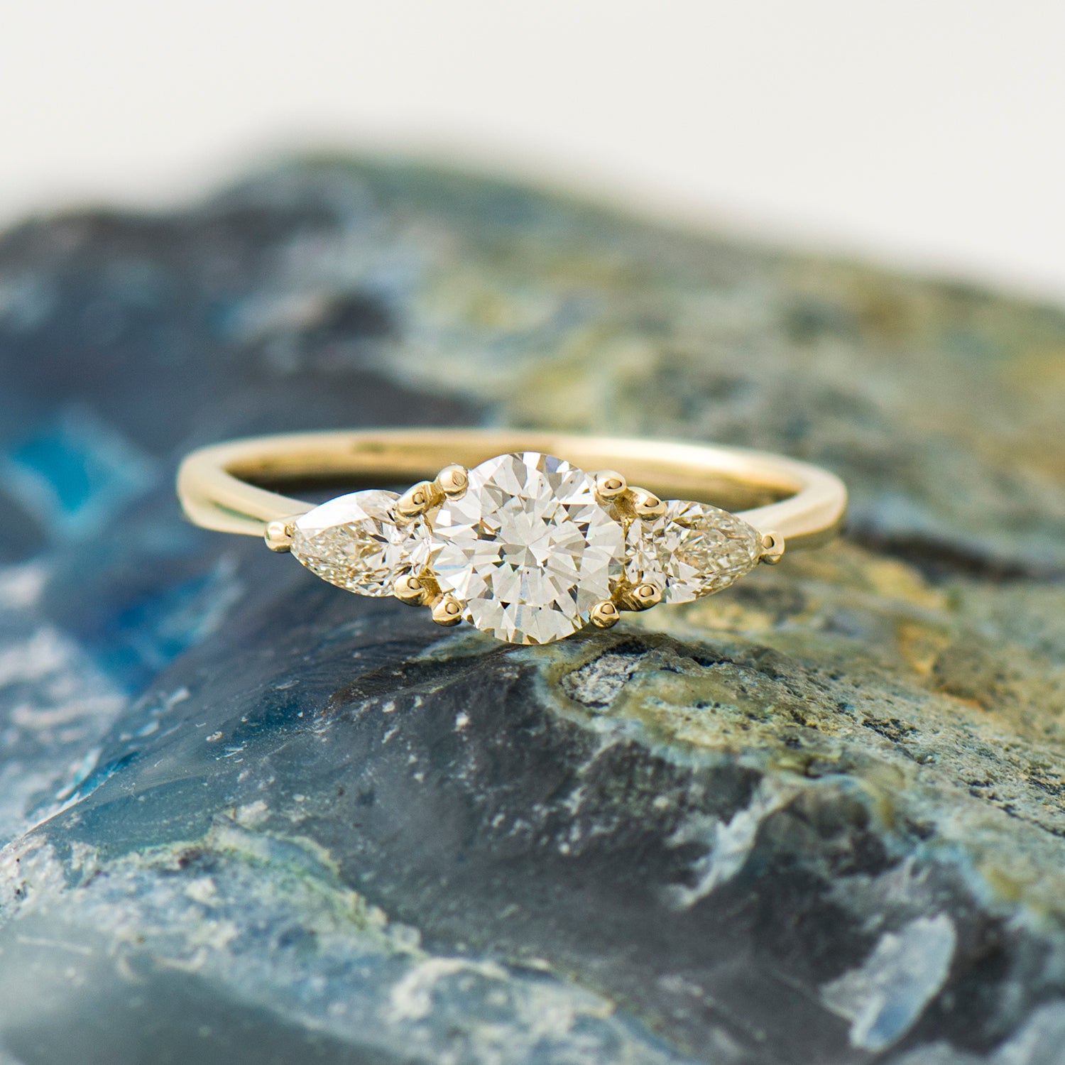 The 3 Stone Ring - Round & Pears