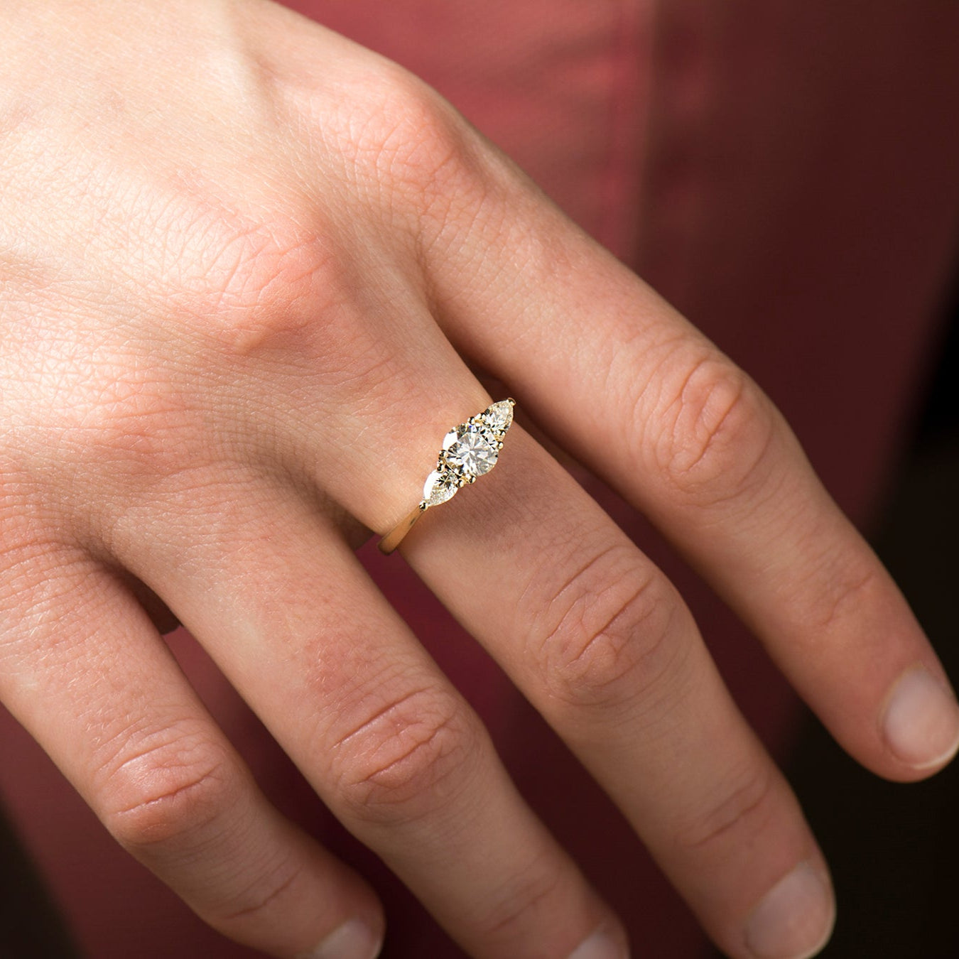 The 3 Stone Ring - Round & Pears