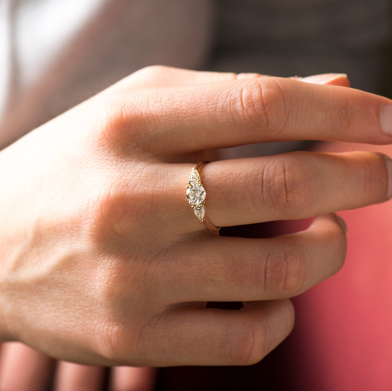 The 3 Stone Ring - Round & Pears