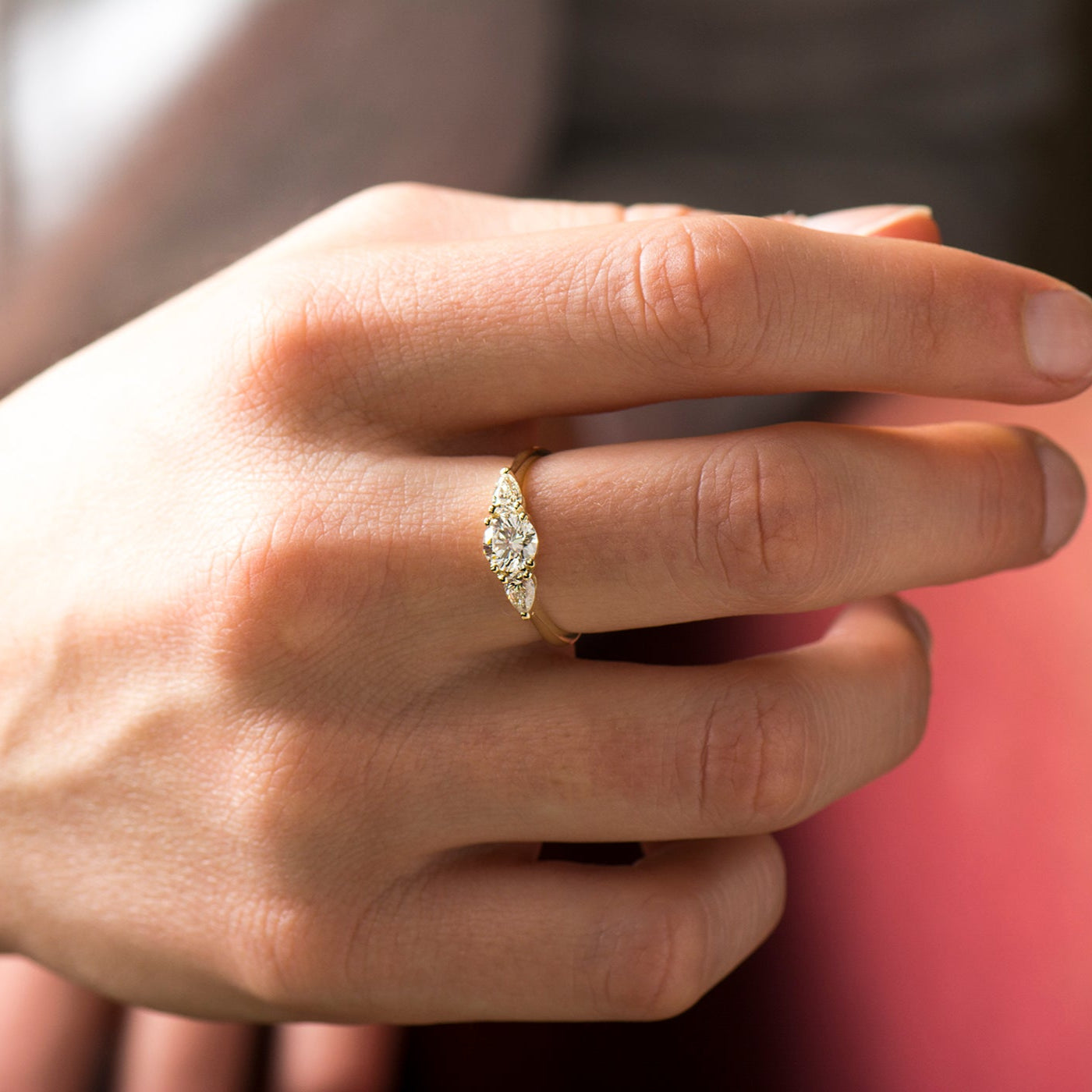The 3 Stone Ring - Round & Pears