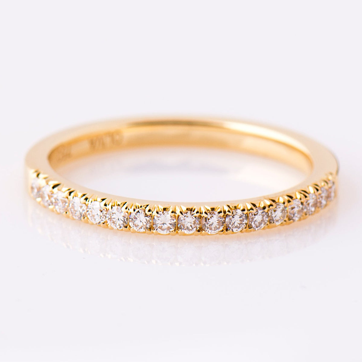 2 mm Pave Diamond Ring