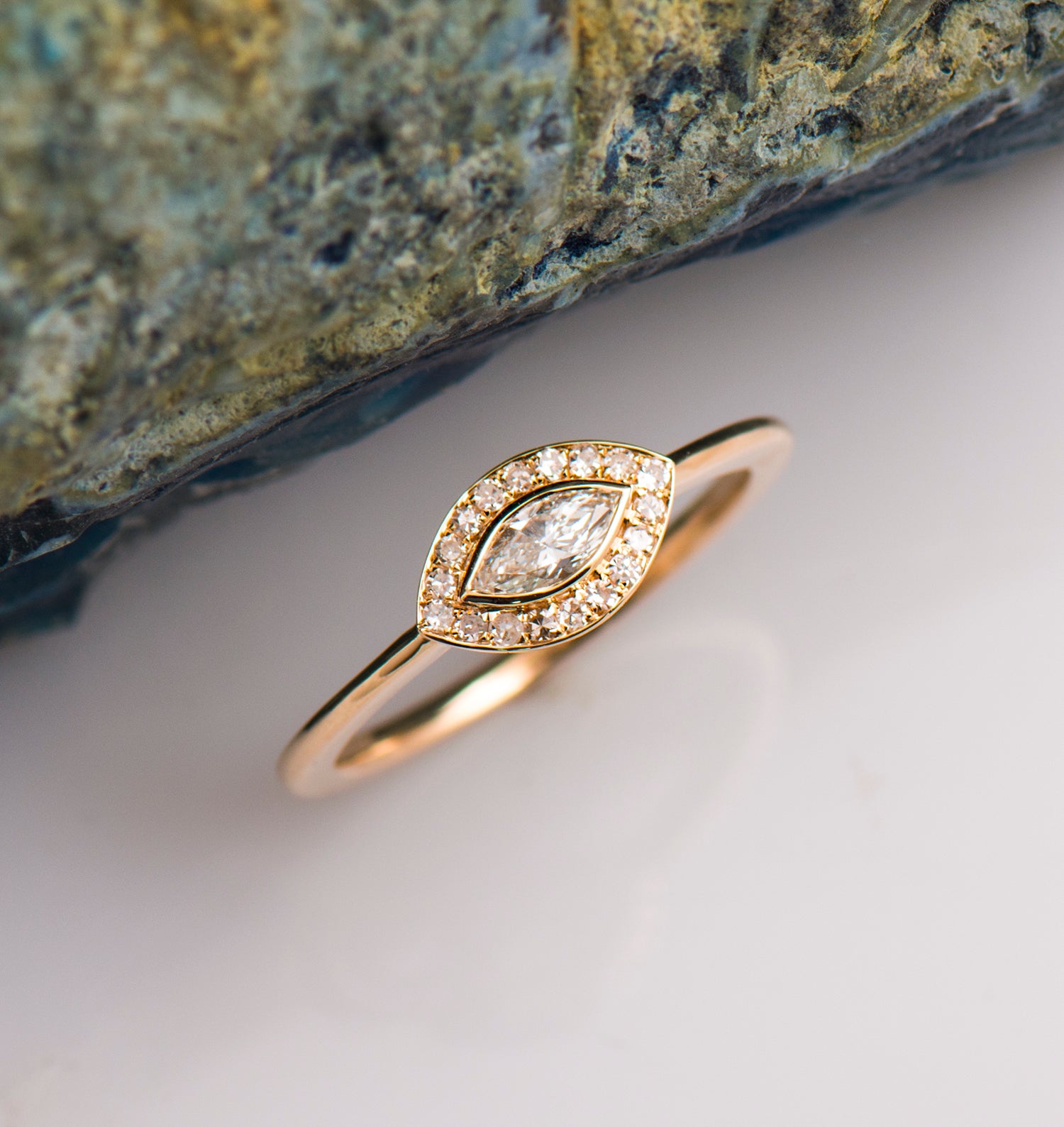 Evil Eye Halo Ring