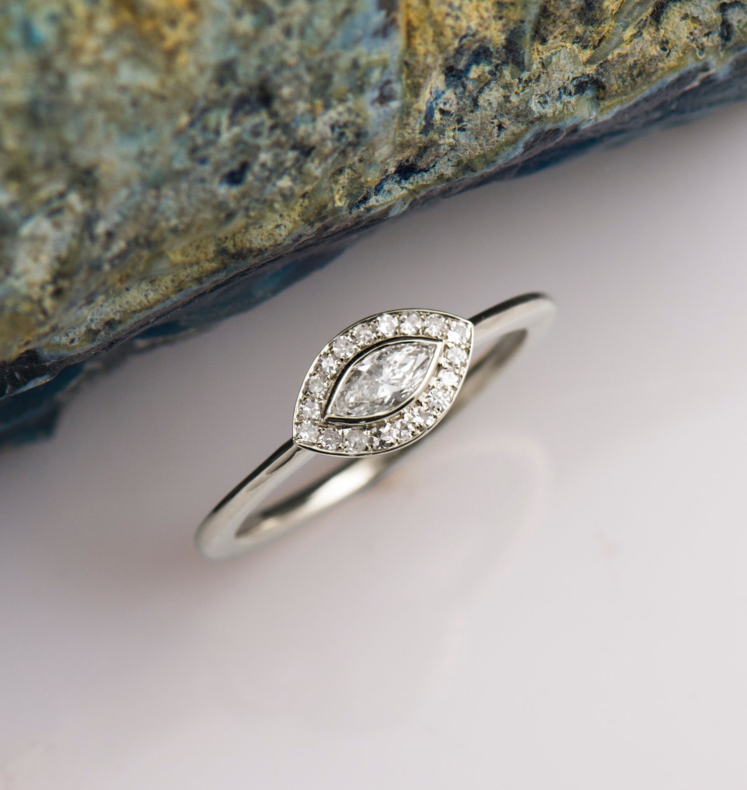 Evil Eye Halo Ring