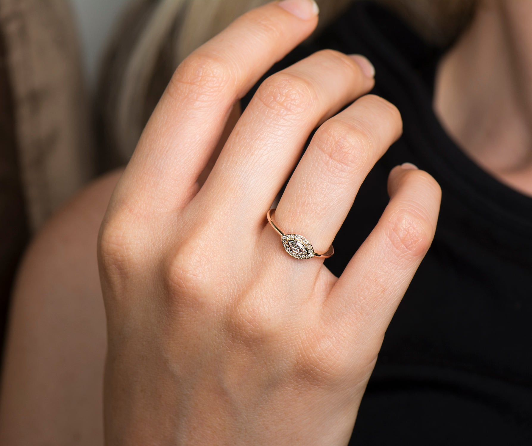 Evil Eye Halo Ring