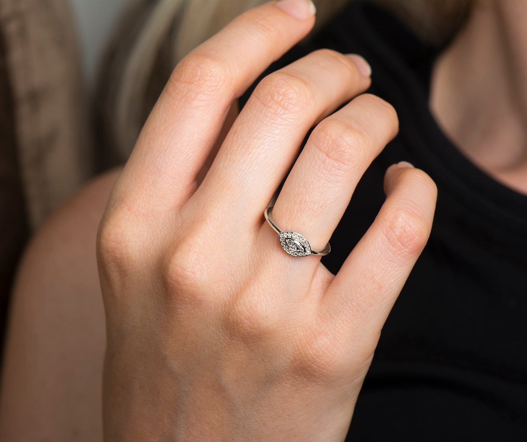 Evil Eye Halo Ring
