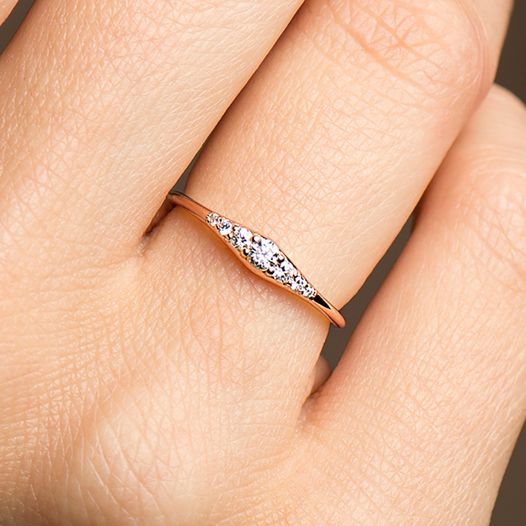 Tiny Round Engagement Ring