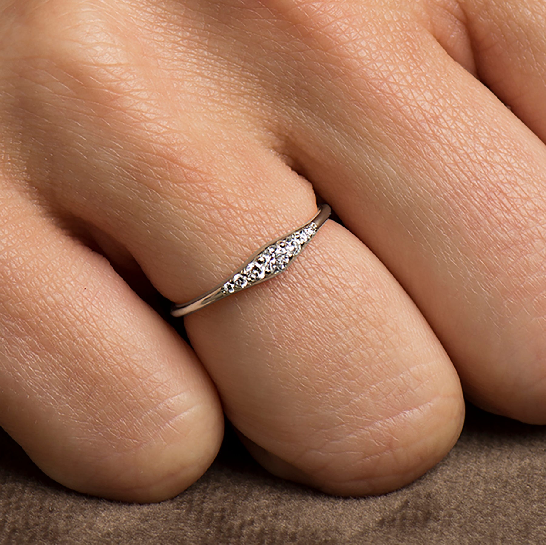 Tiny Round Engagement Ring