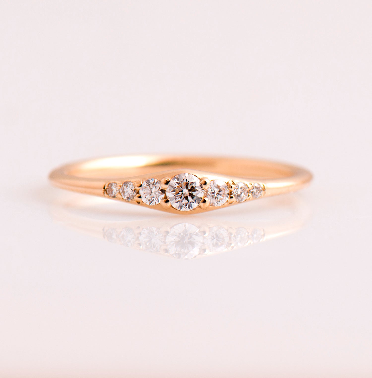 Tiny Round Engagement Ring
