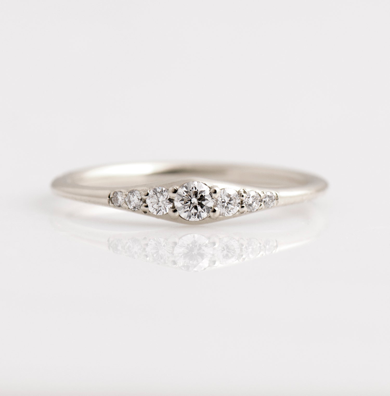 Tiny Round Engagement Ring