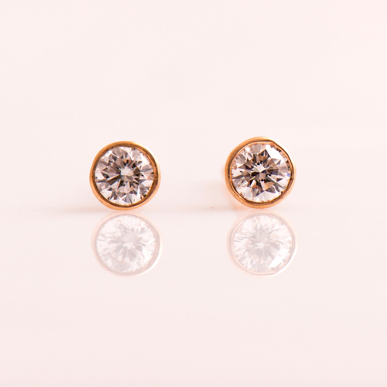 Round brilliant Diamond Earrings