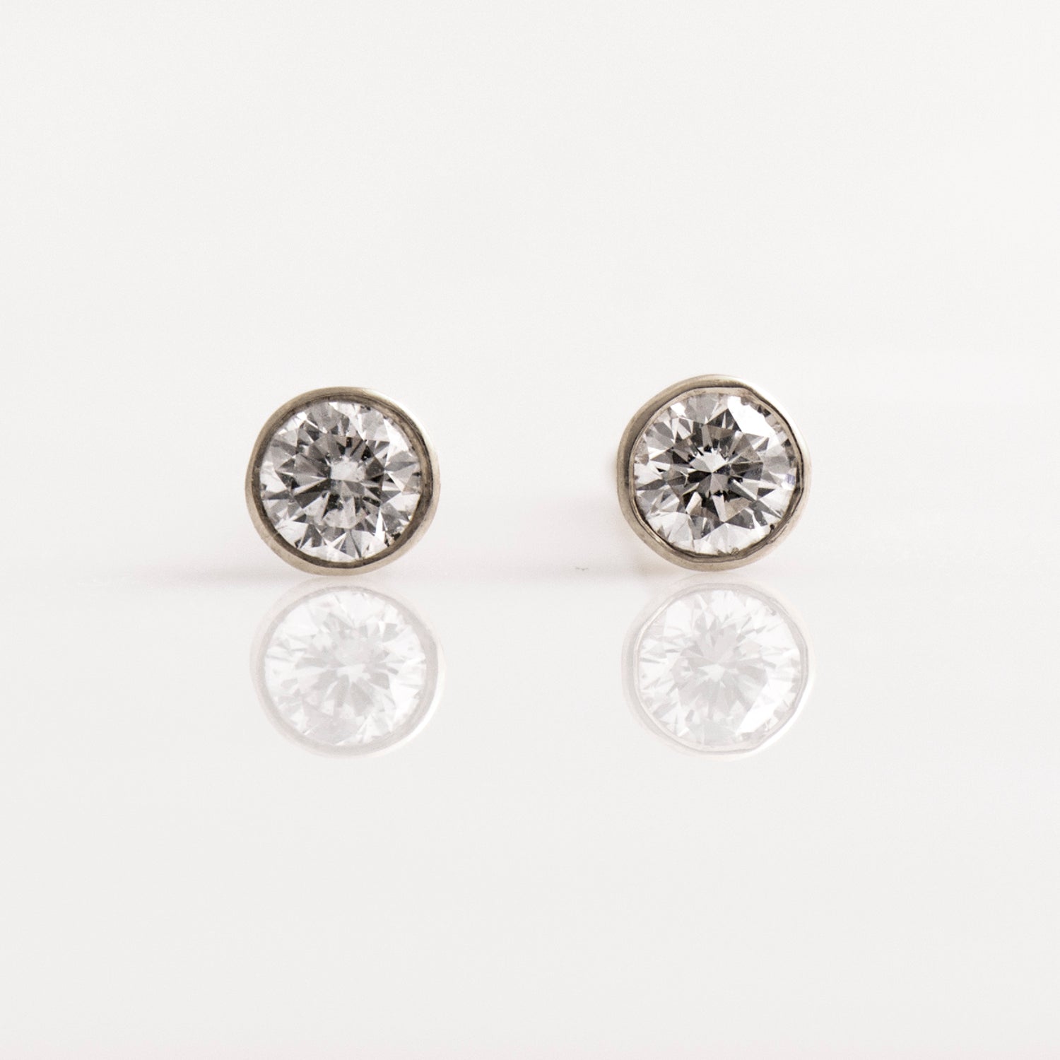 Round brilliant Diamond Earrings