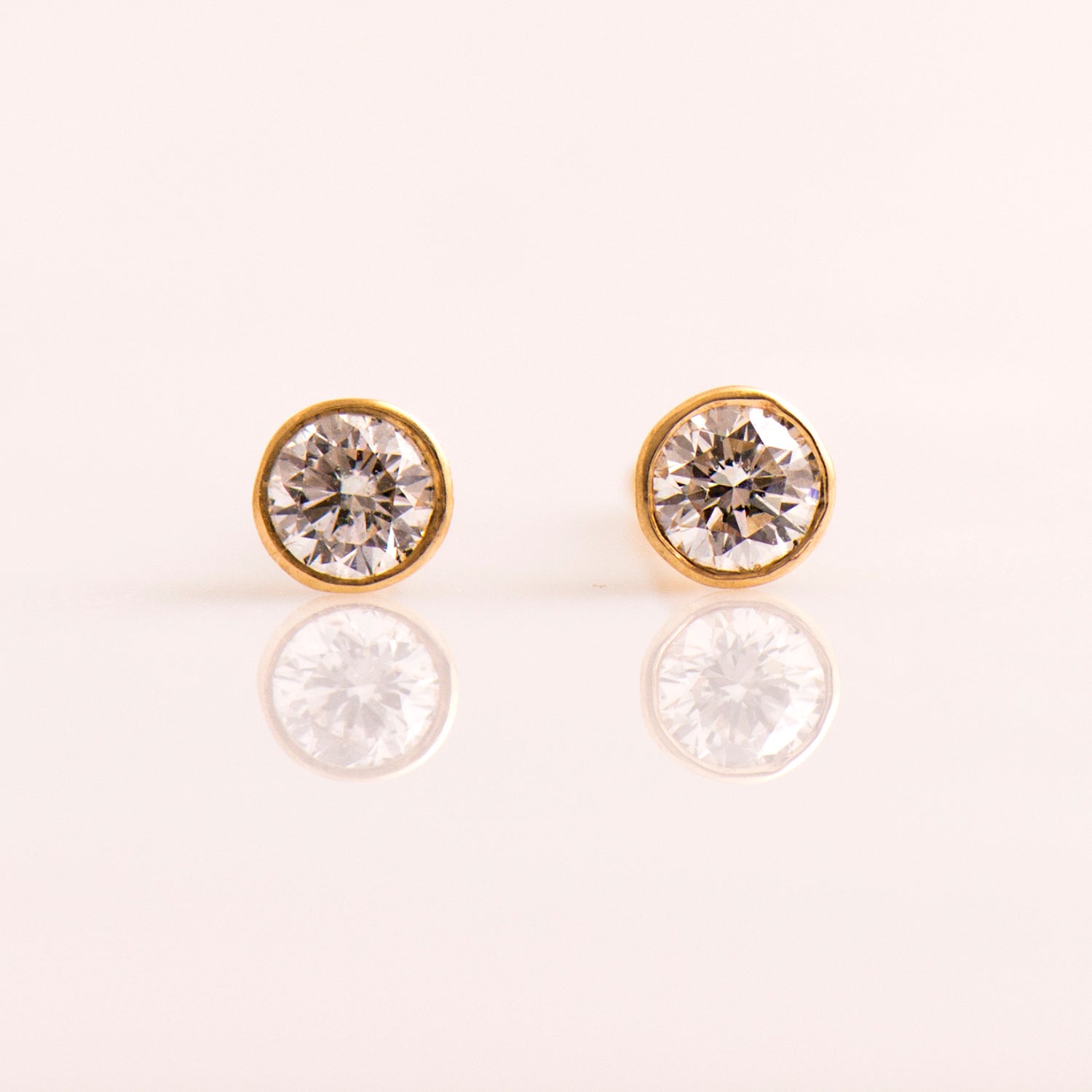 Round brilliant Diamond Earrings