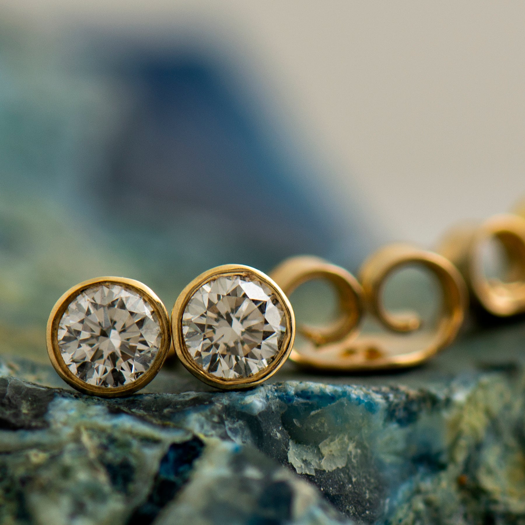Round brilliant Diamond Earrings
