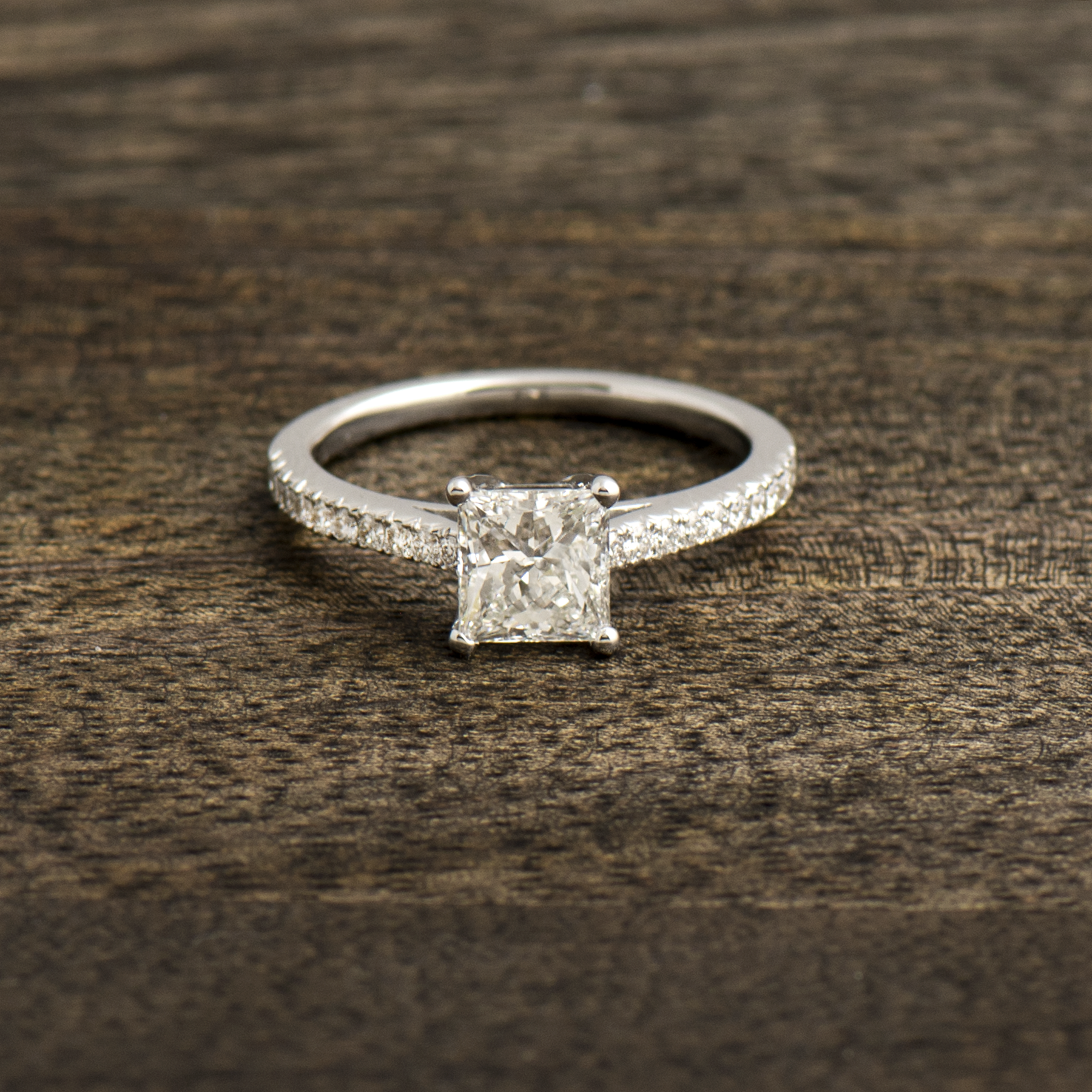 Pave Princess Engagement Ring