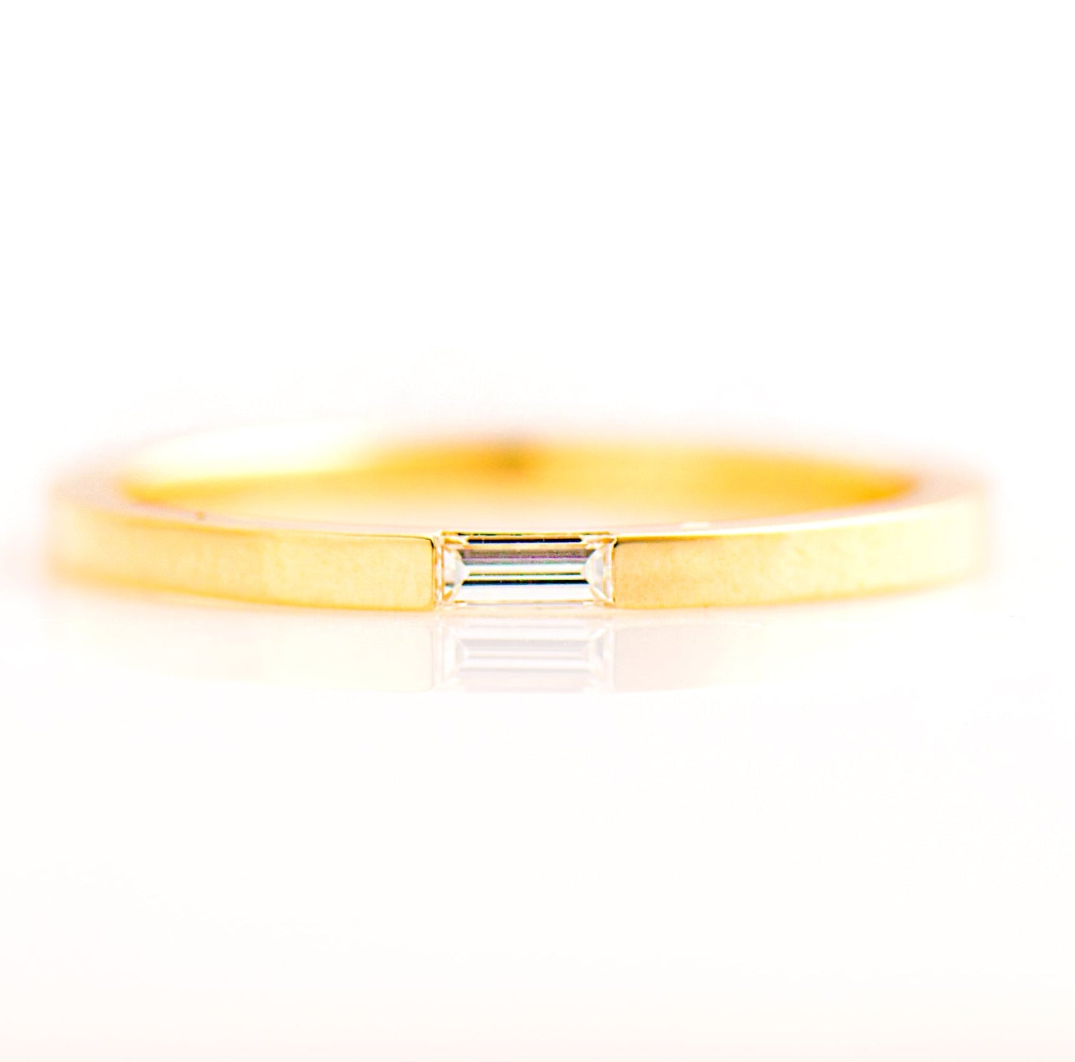Tiny Baguette Wedding Ring
