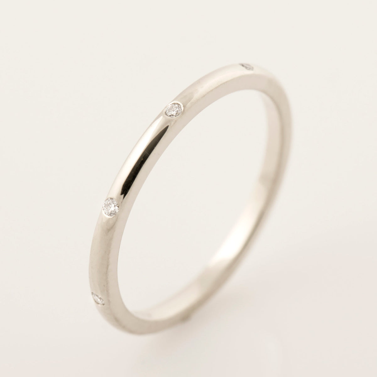 6.5 US - Evenly Spaced Eternity Diamond Ring - 14K White Gold