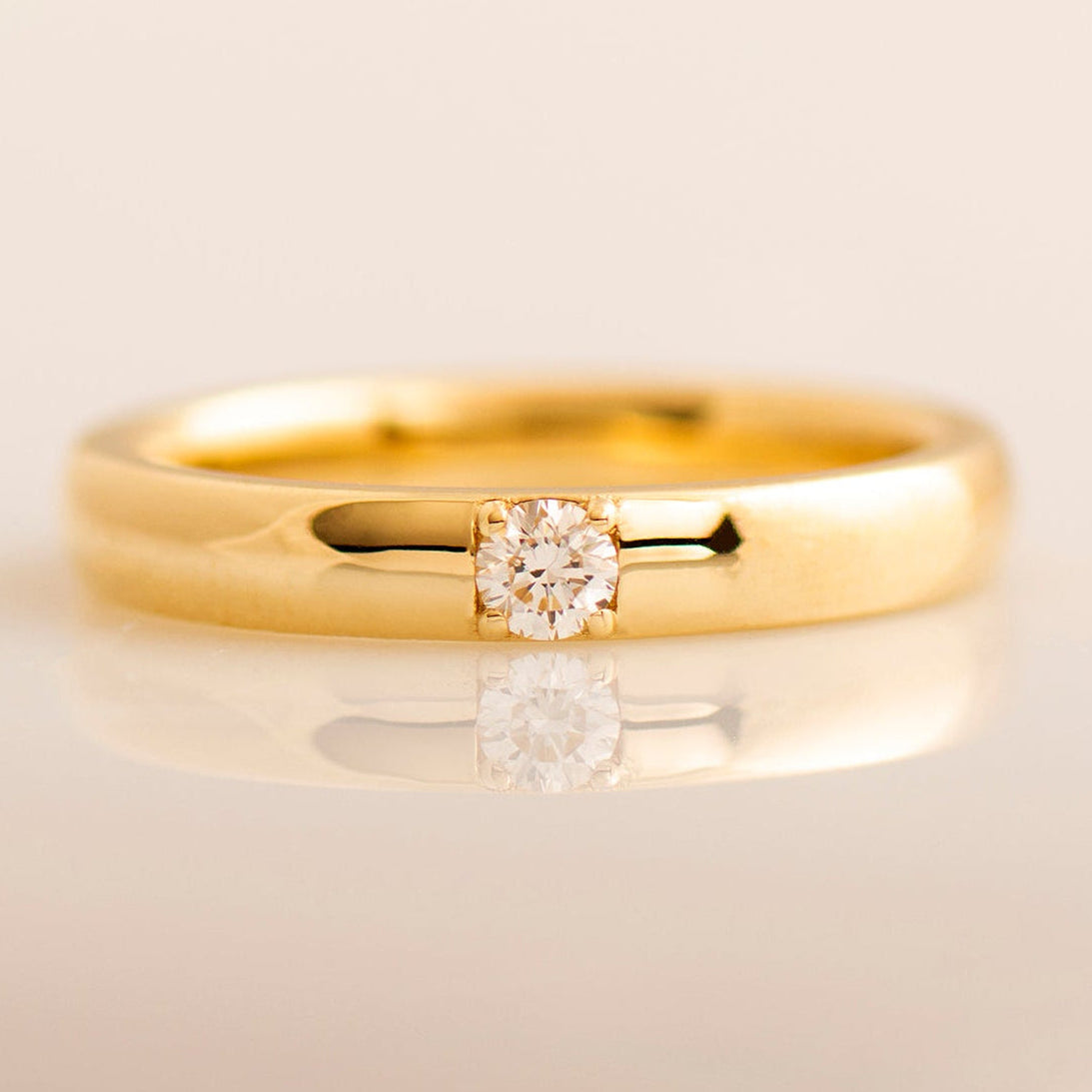3 mm Single Diamond Ring