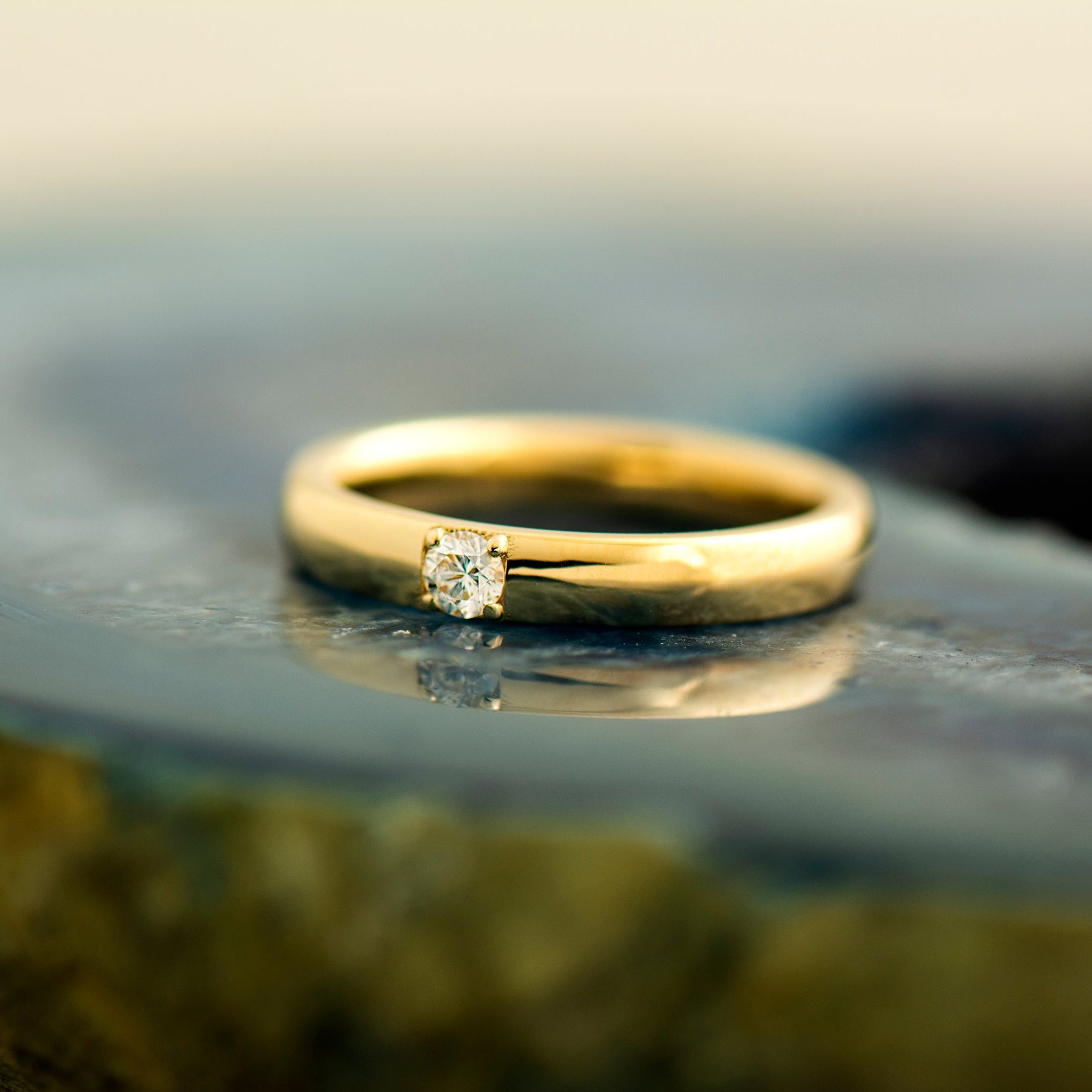 3 mm Single Diamond Ring