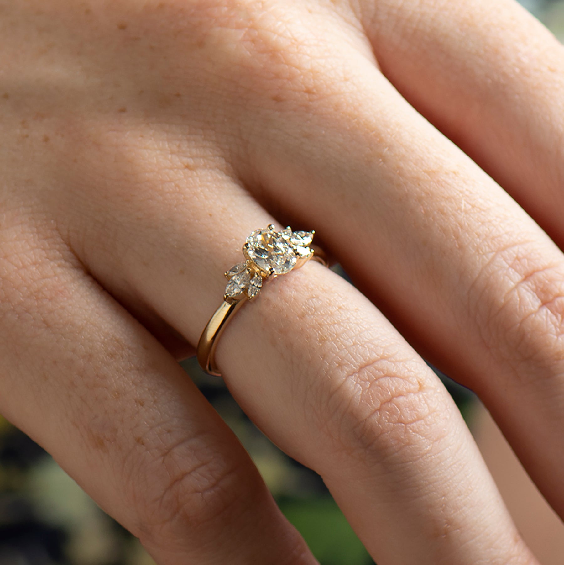 Flower Engagement Ring