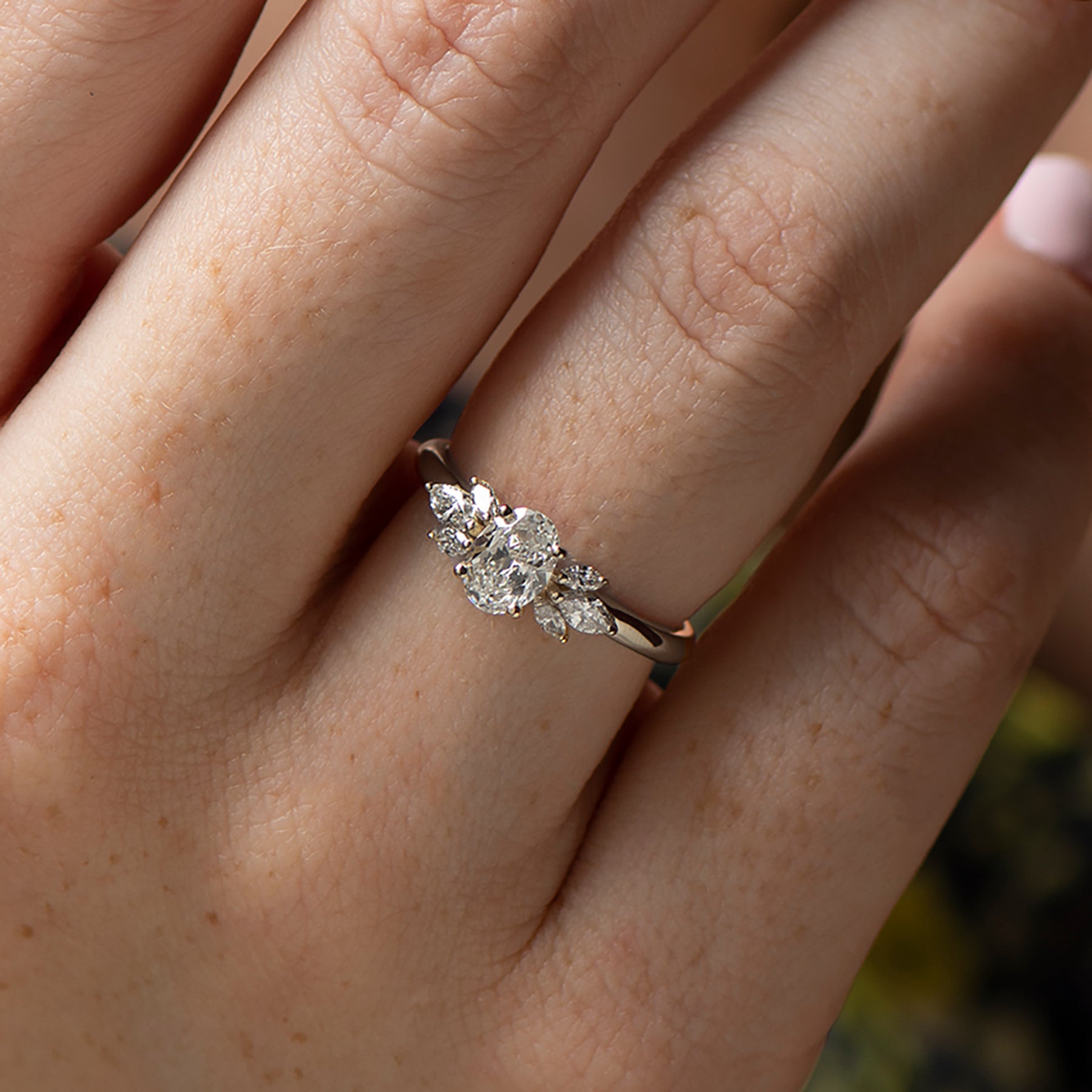 Flower Engagement Ring