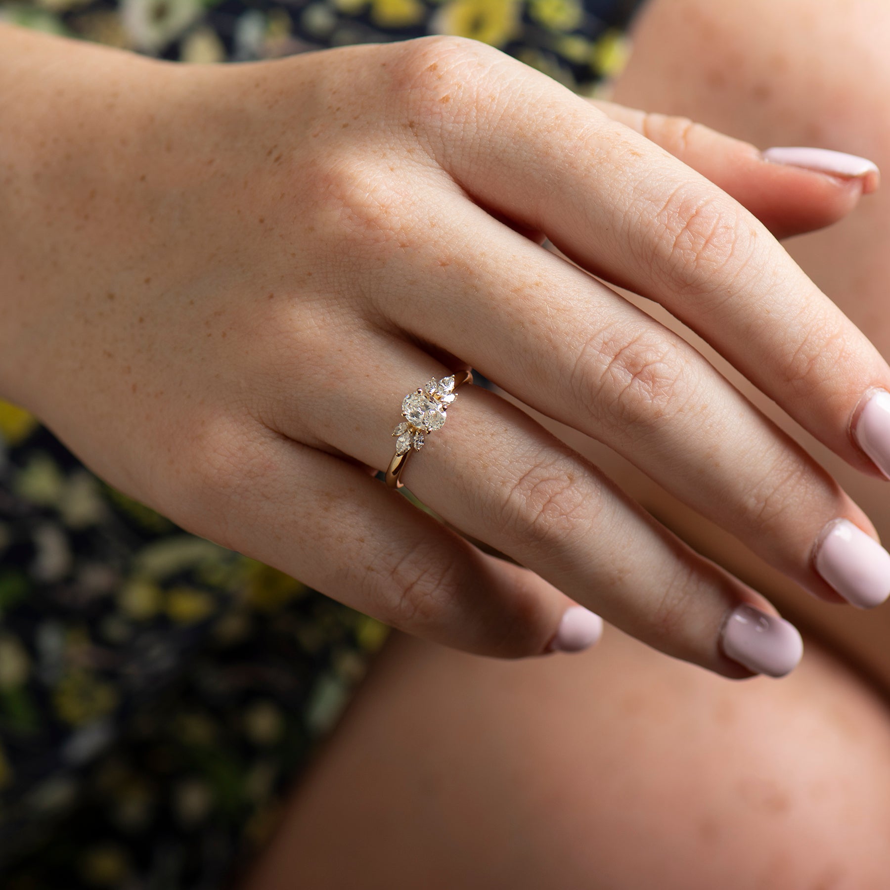 Flower Engagement Ring
