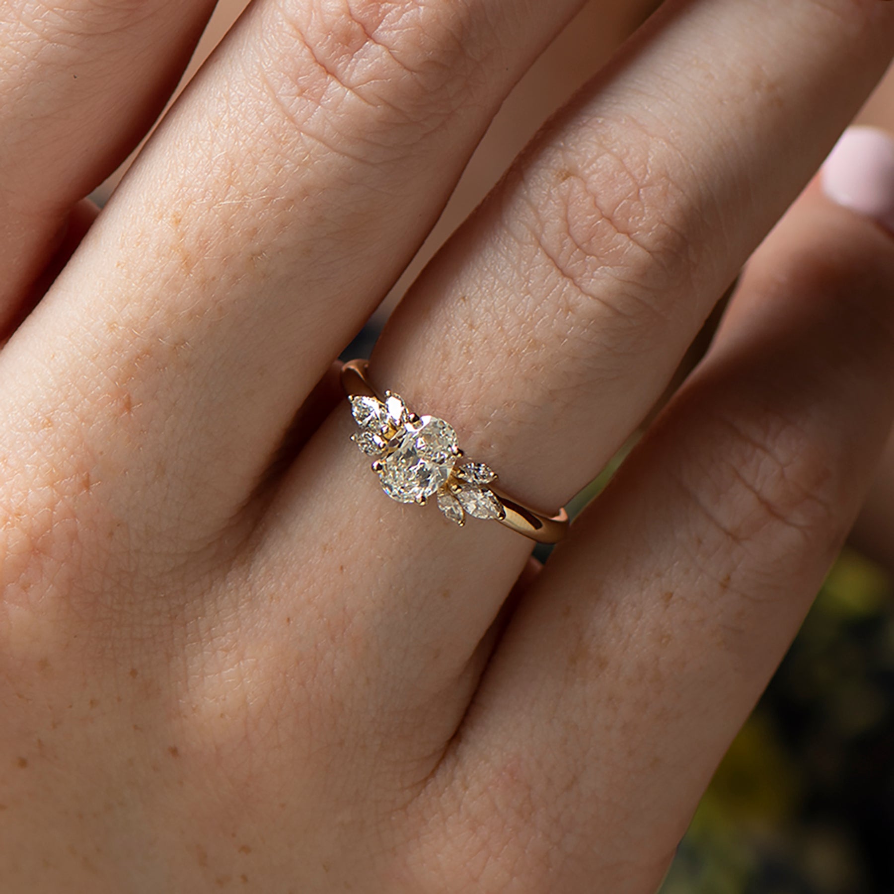 Flower Engagement Ring