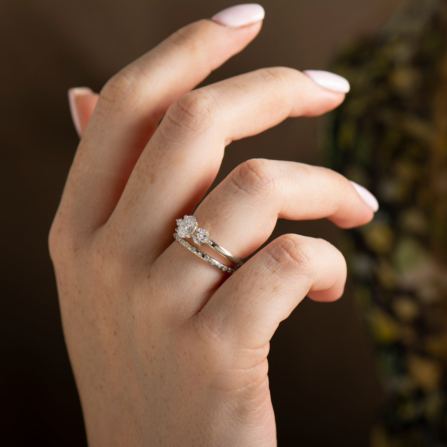 Flower Engagement Ring