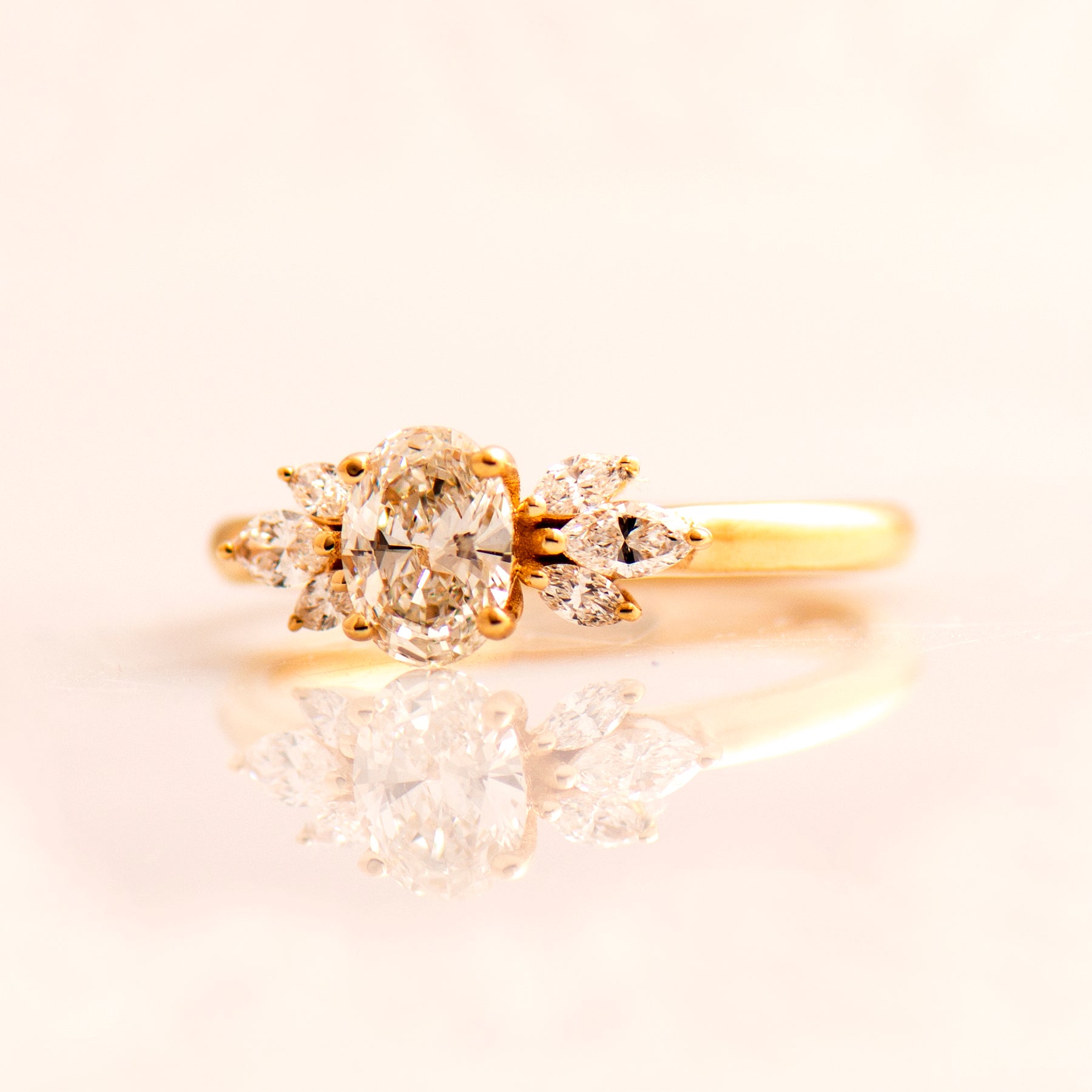 Flower Engagement Ring