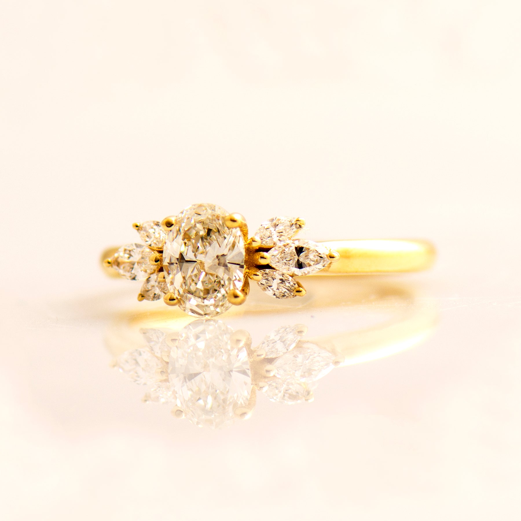 Flower Engagement Ring