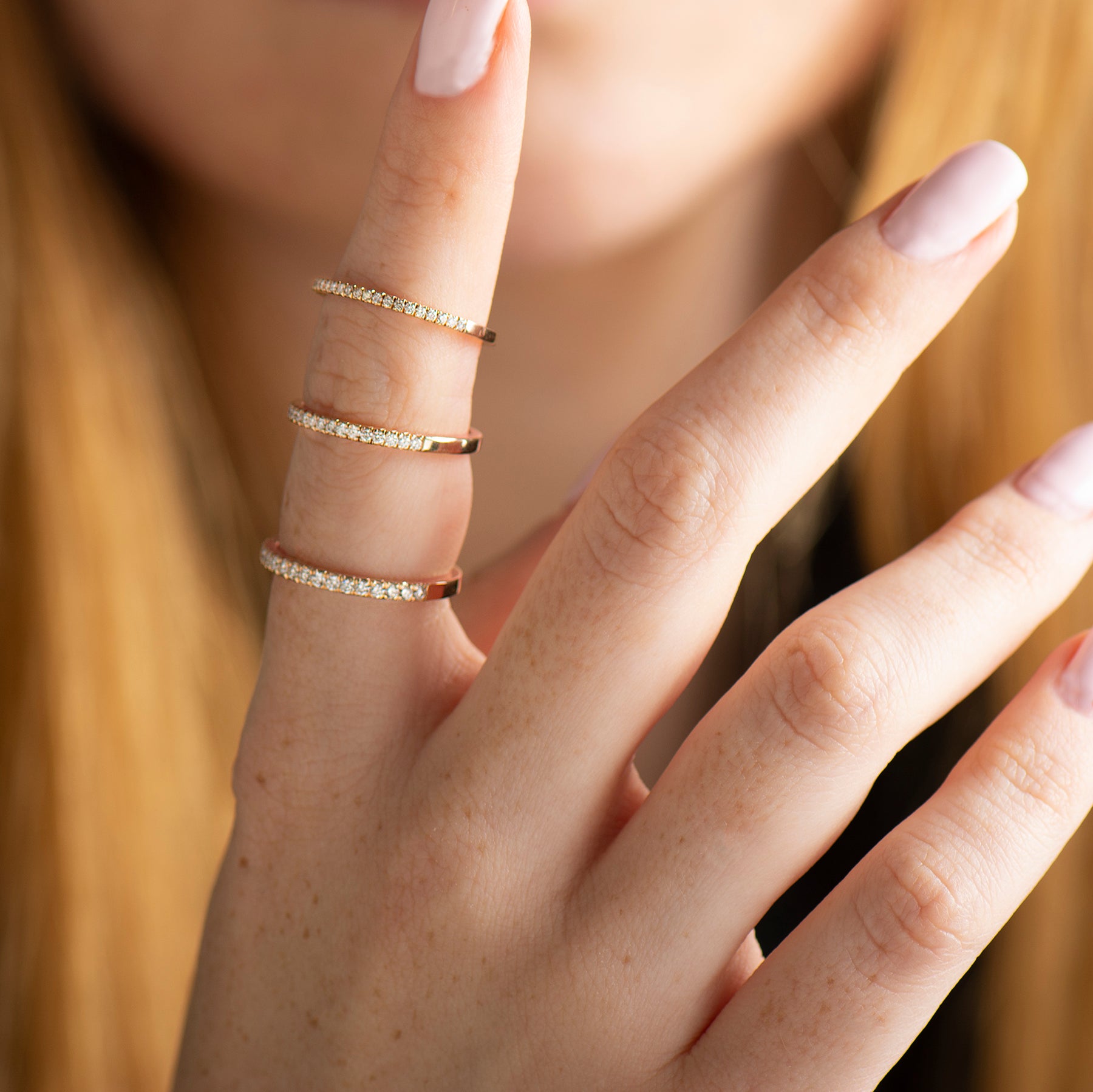1.4mm Thin Pave' Ring