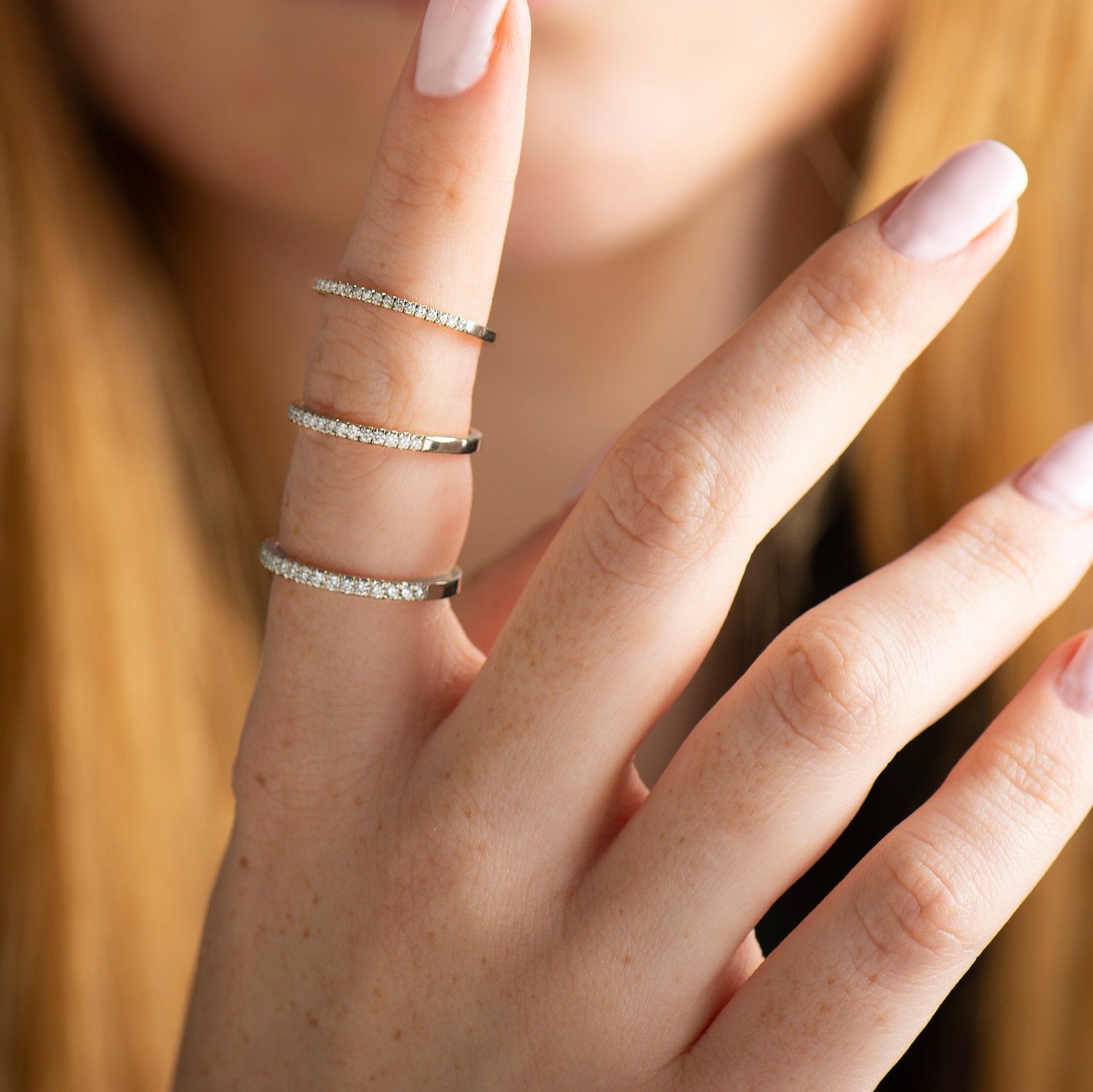 1.4mm Thin Pave' Ring