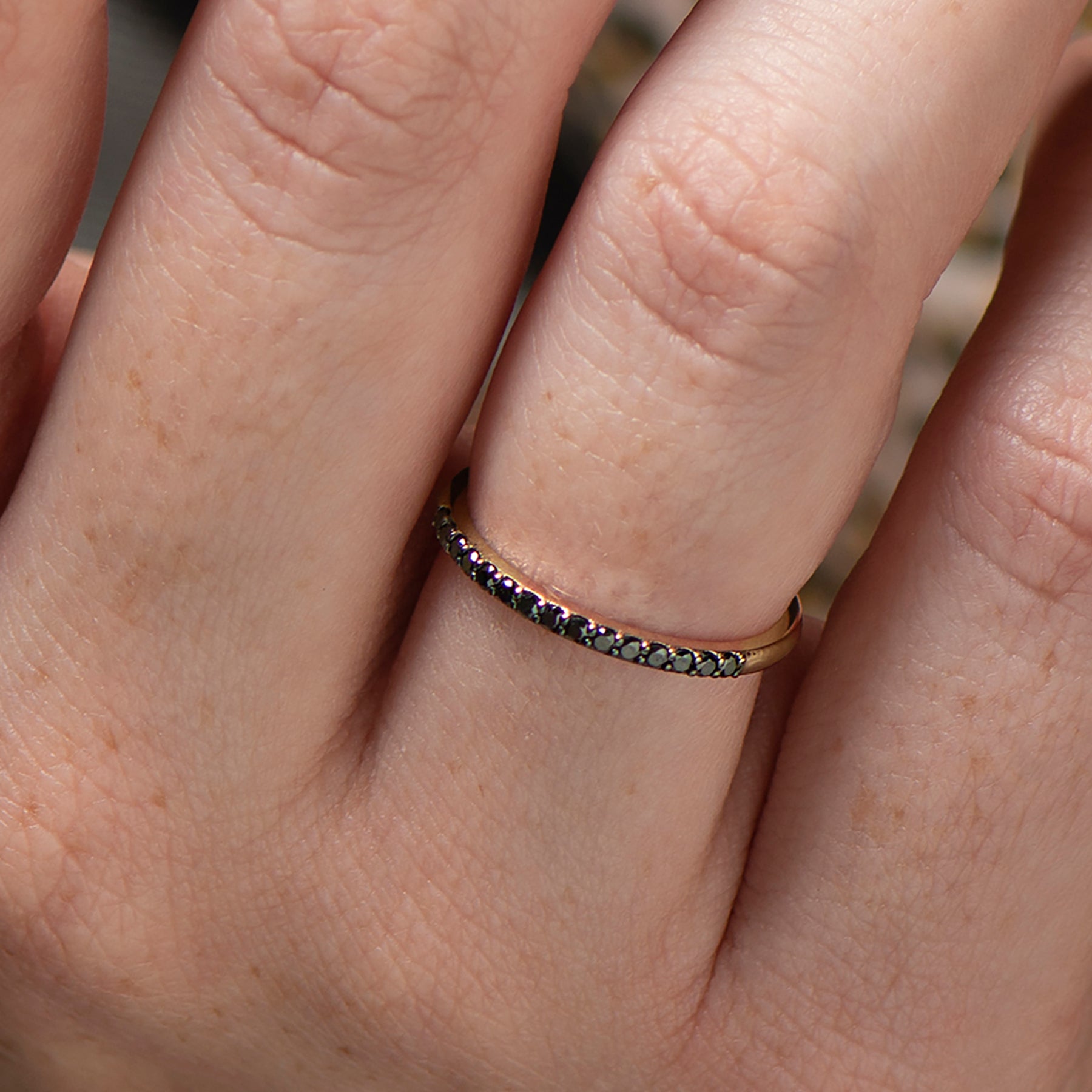 15 Black Diamonds Ring