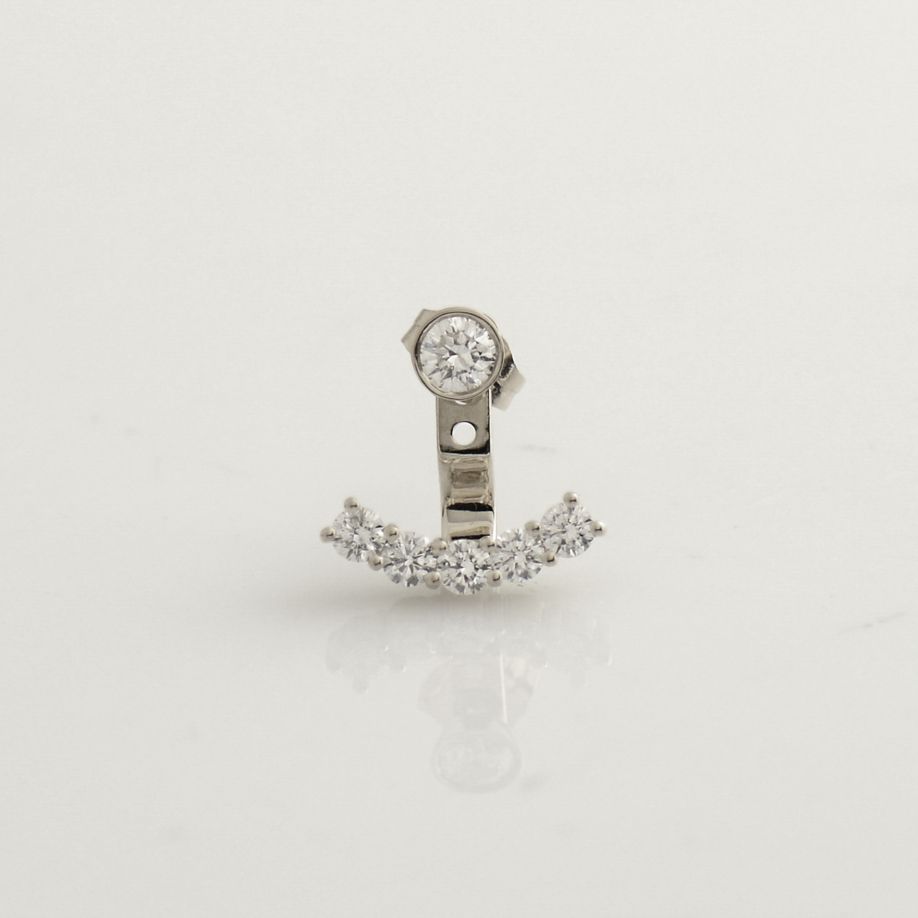 5 Diamonds Ear Jacket Earrings