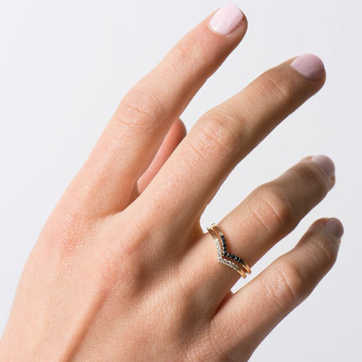 Chevron Rings Set