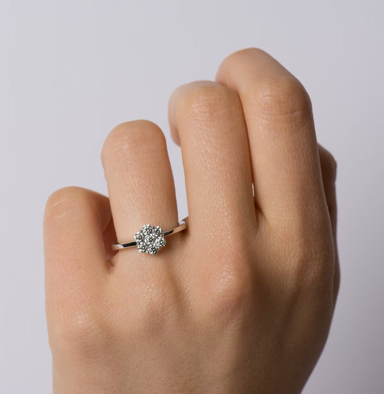 Diamonds Flower Ring