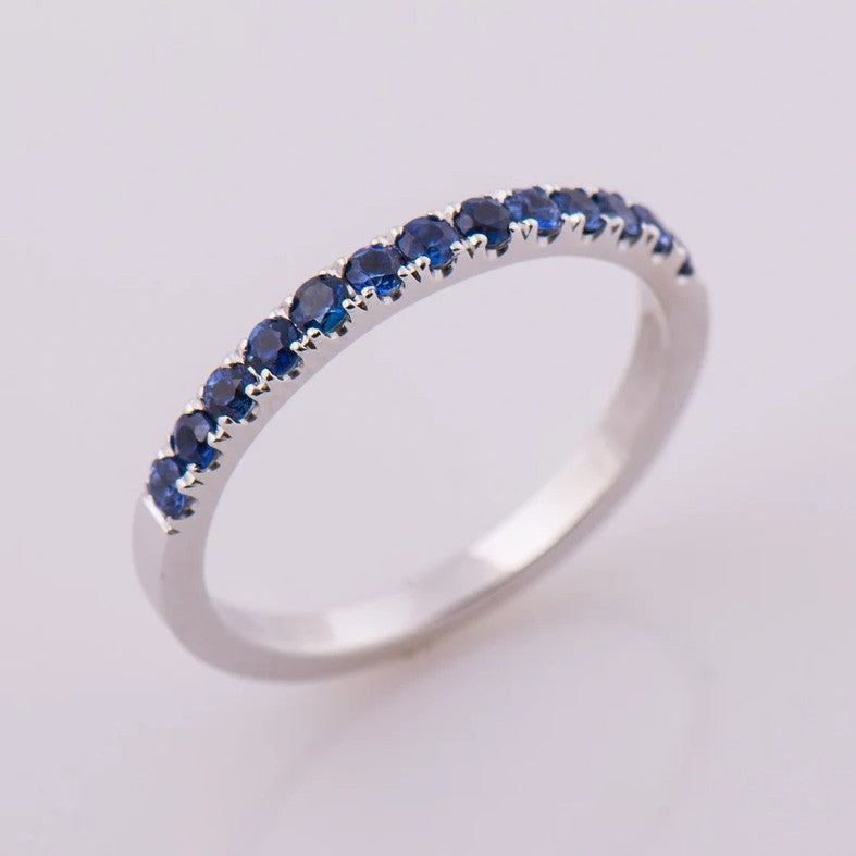 Pave Blue Sapphire Ring