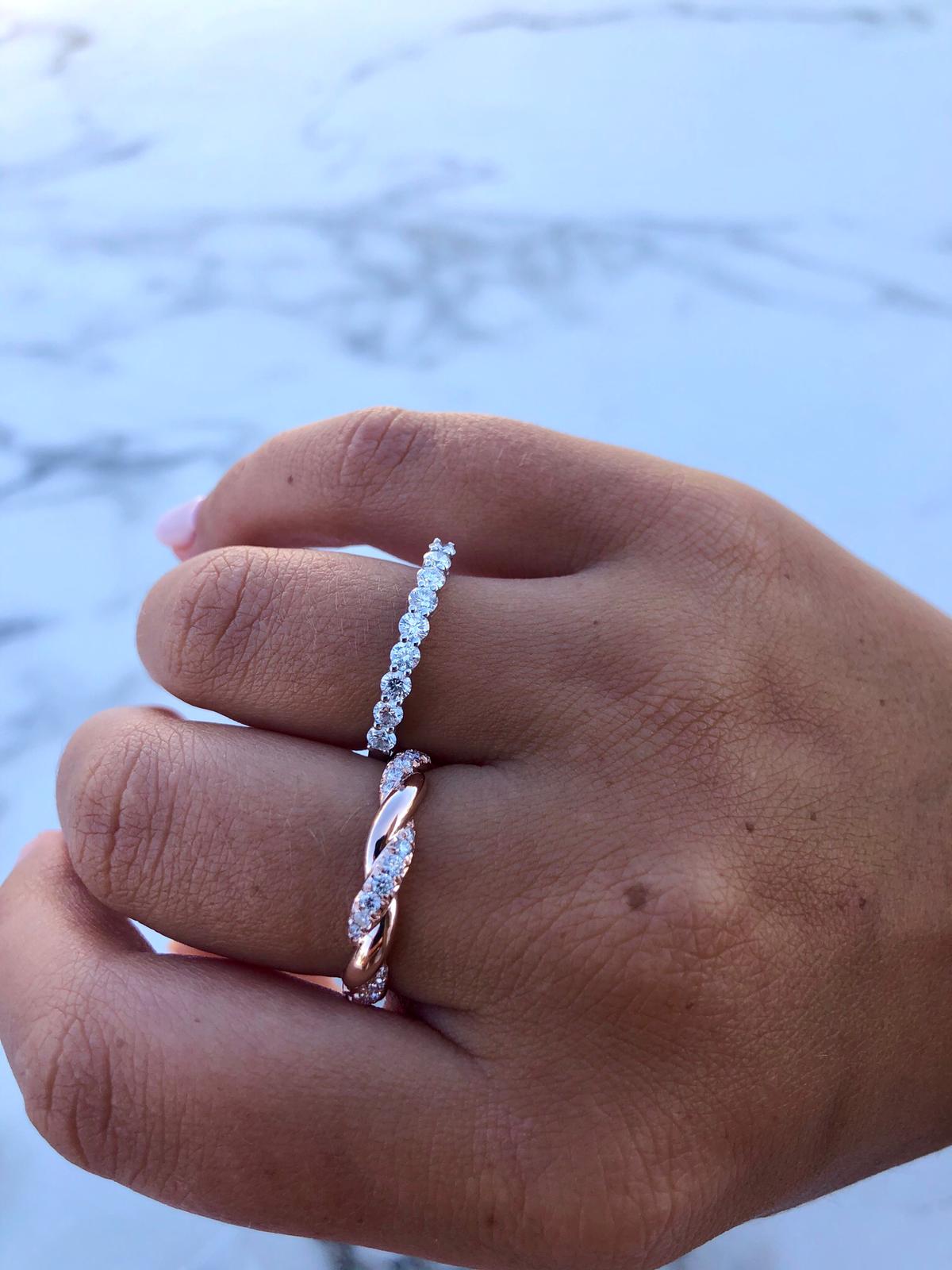 4 MM Braided Diamonds Ring