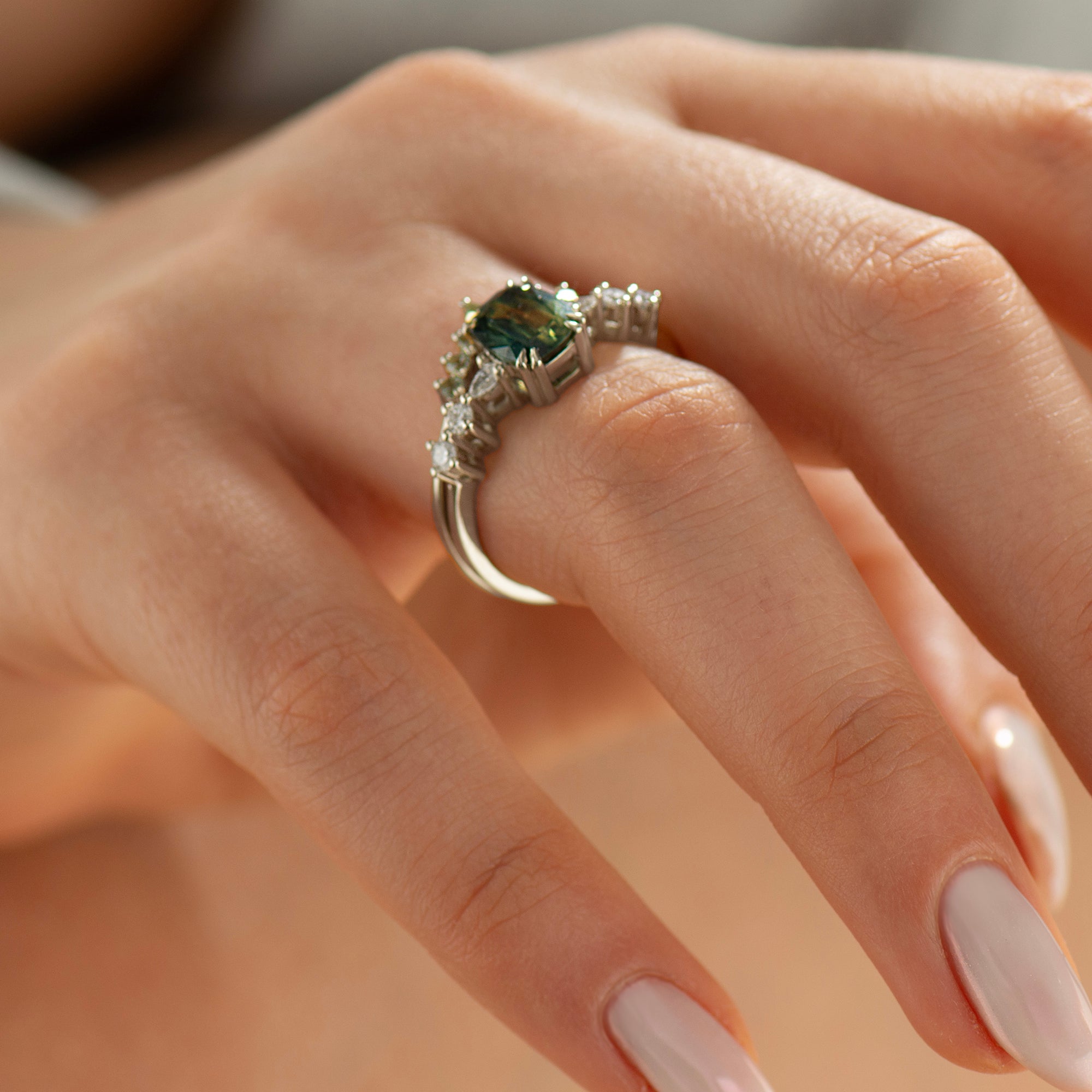 Bi Color Sapphire Ring