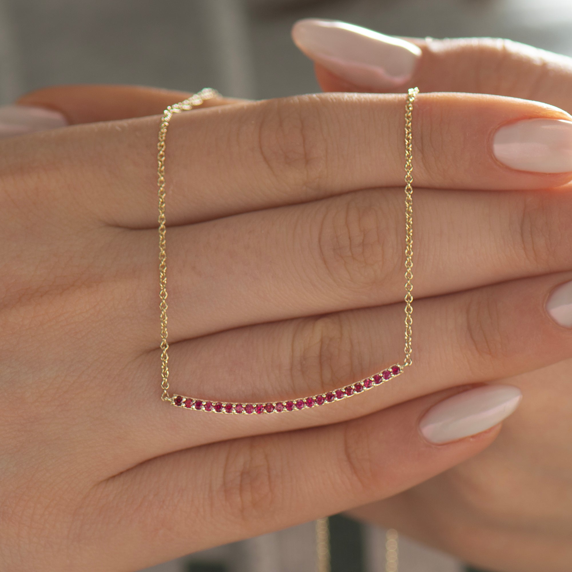 Rubies Bar Necklace