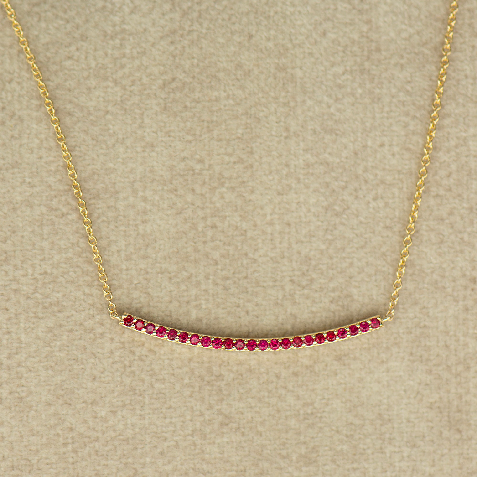 Rubies Bar Necklace
