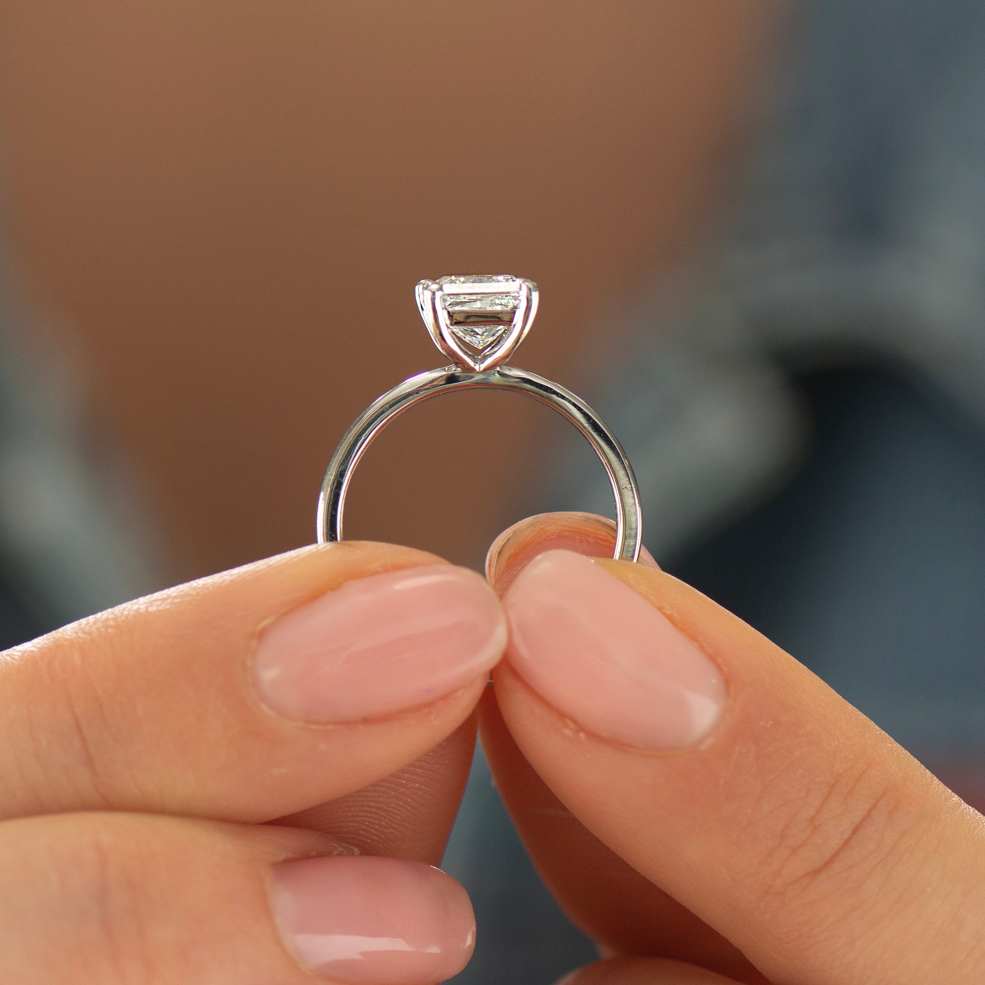 Large Classic Princess Engagement Ring