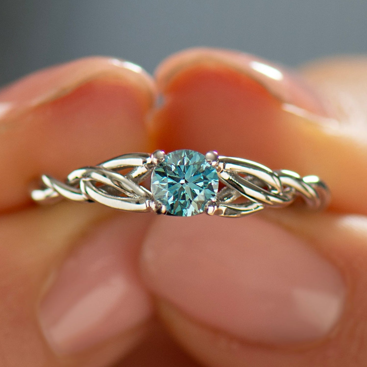 Sky Blue Celtic Ring