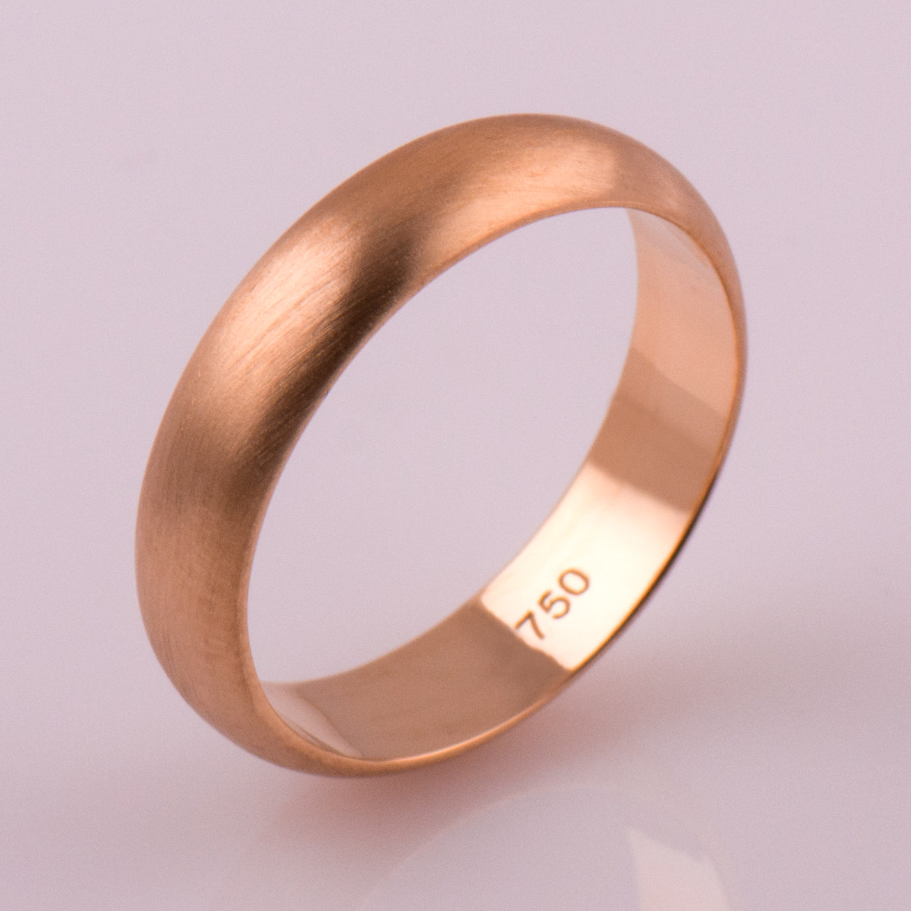 The Matte Wedding Band - Round Profile