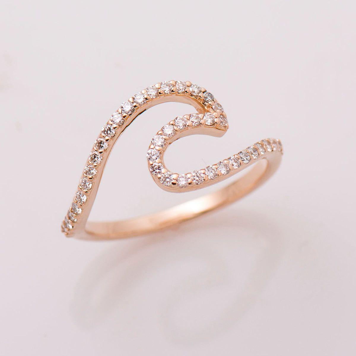 Wave Diamonds Ring