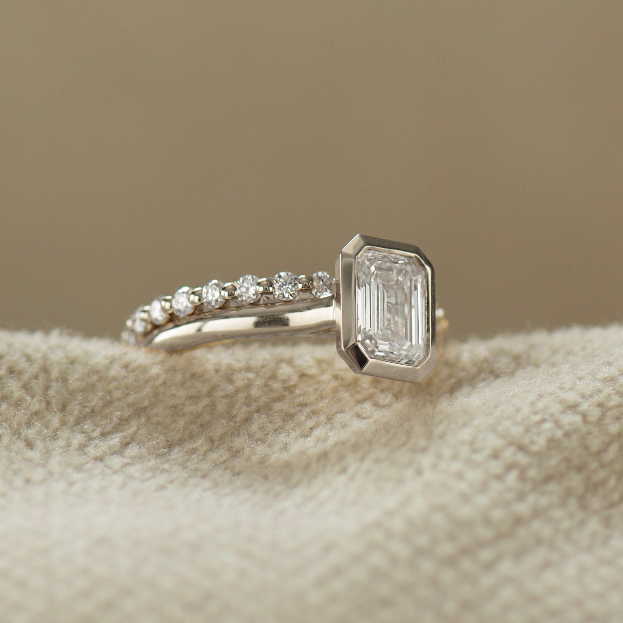 Emerald Cut Diamond Ring Set