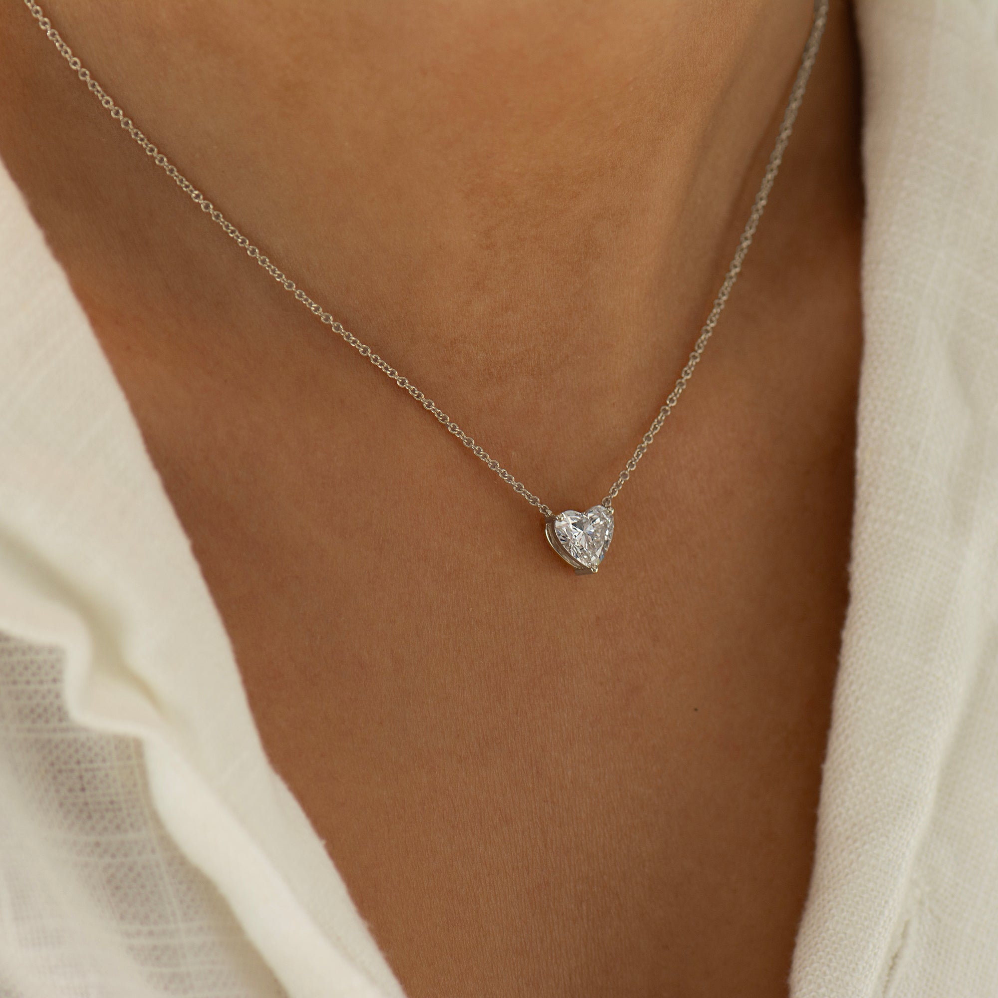Lab Grown Heart Necklace