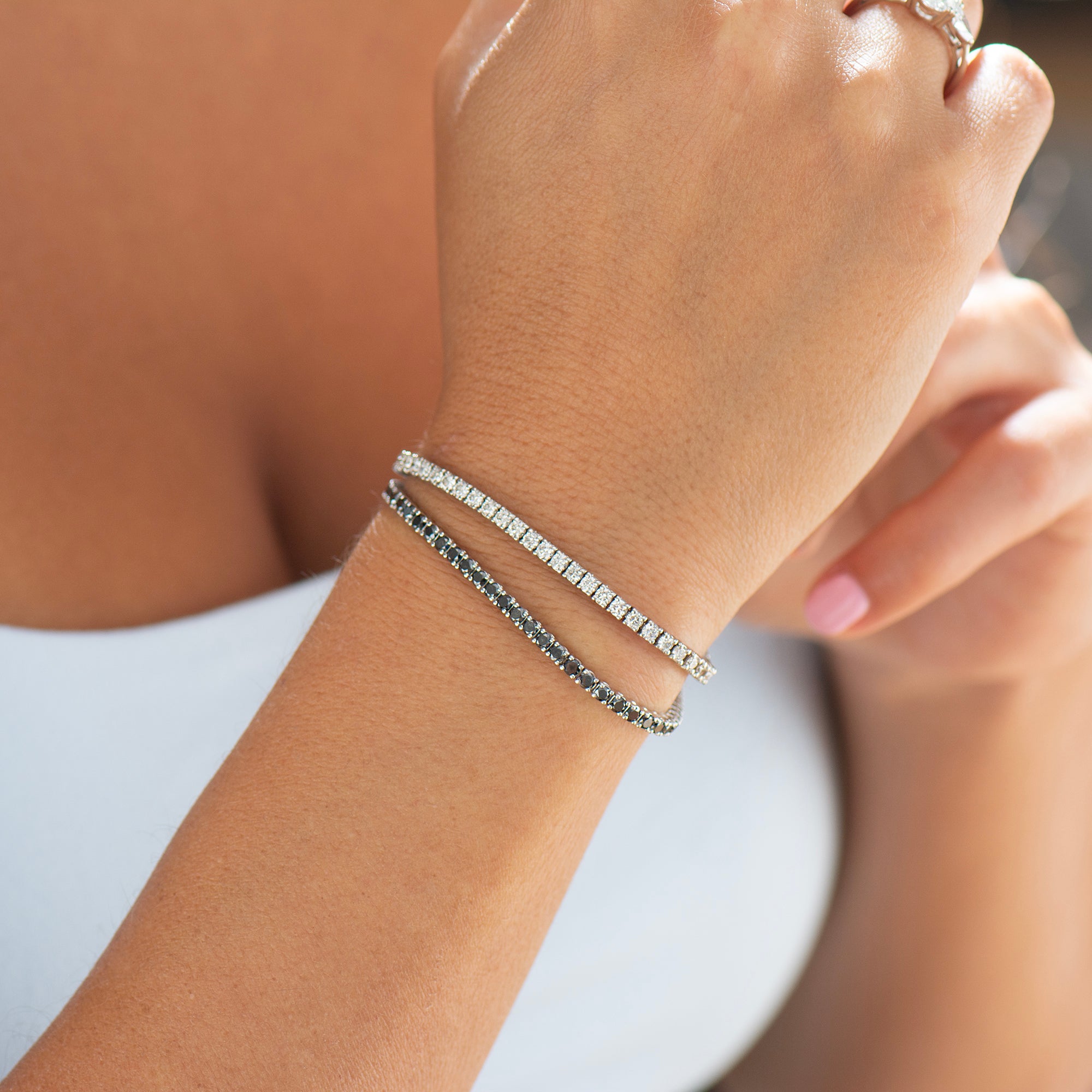 Black Diamonds Tennis Bracelet
