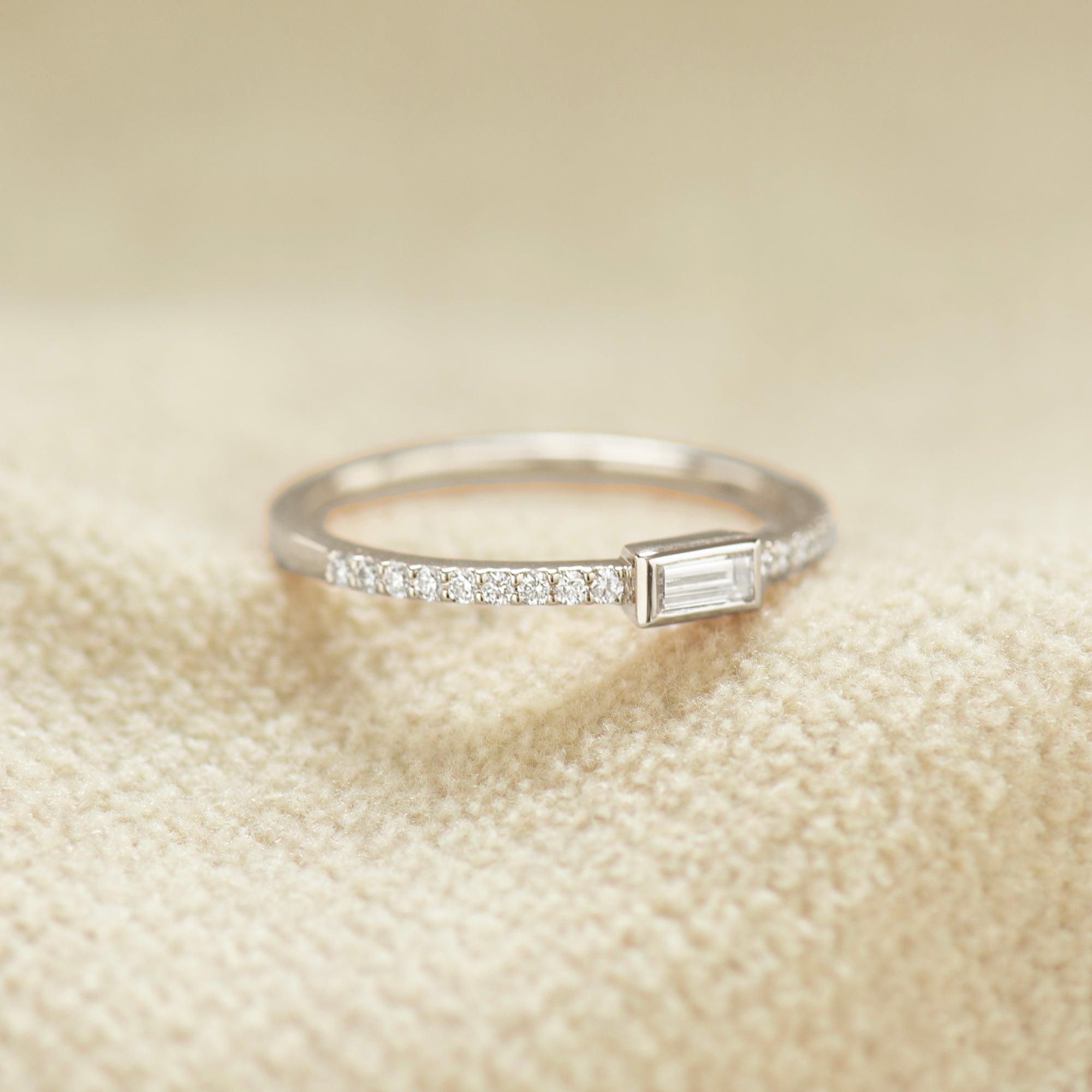 Bezel Baguette Diamond Ring